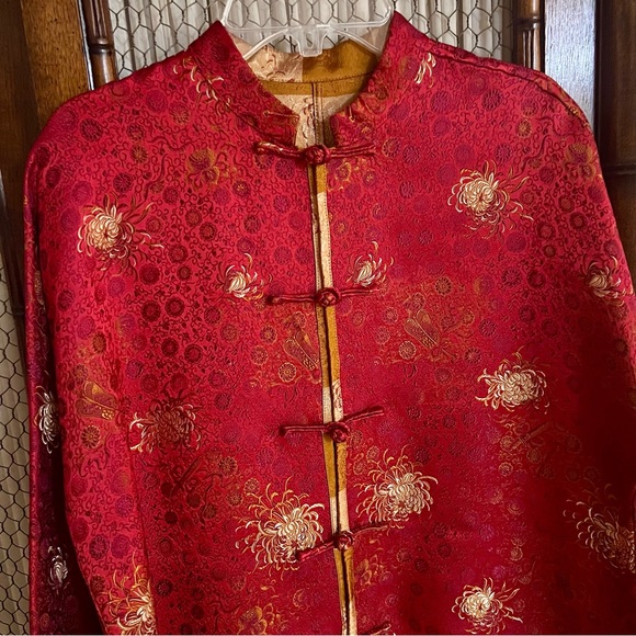 Authentic 100% Silk Reversible Japanese Kimono Top - Picture 3 of 7